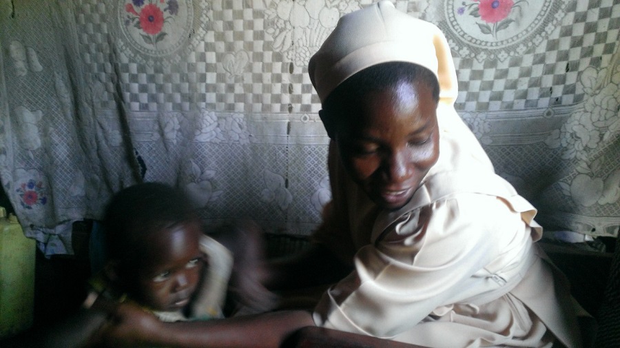 Sr. Carolyne seizing the moment