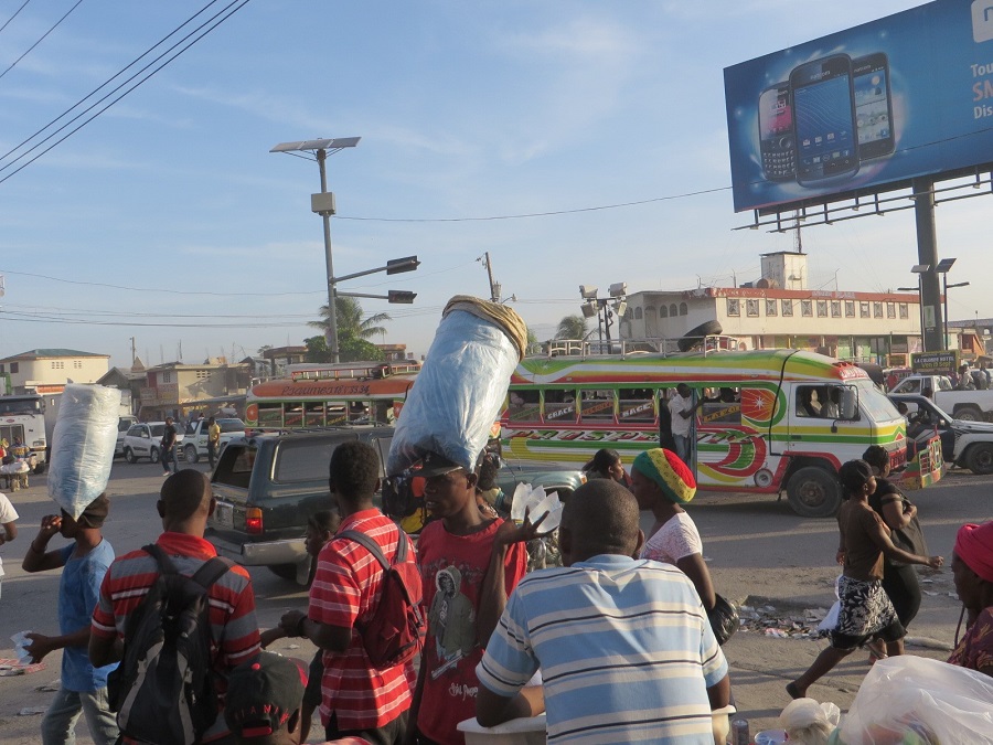 people in the city in Haiti