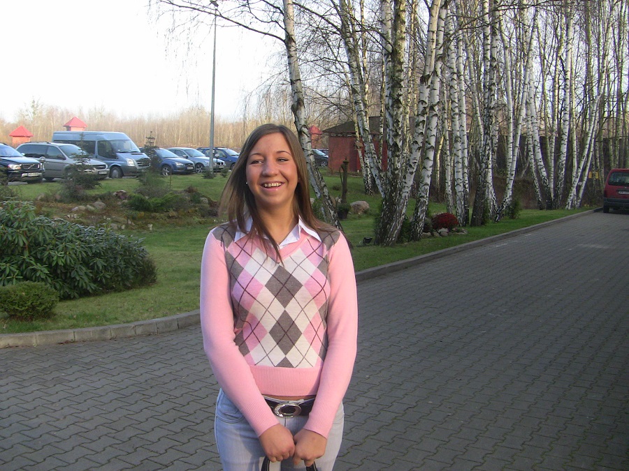 Young Polish girl standing.