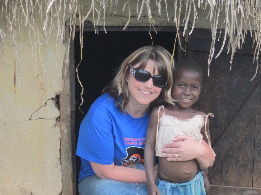mission worker with Kenyan girl