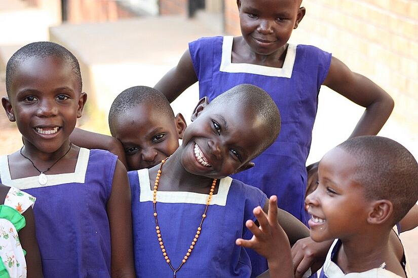 Boarding school girls during recess