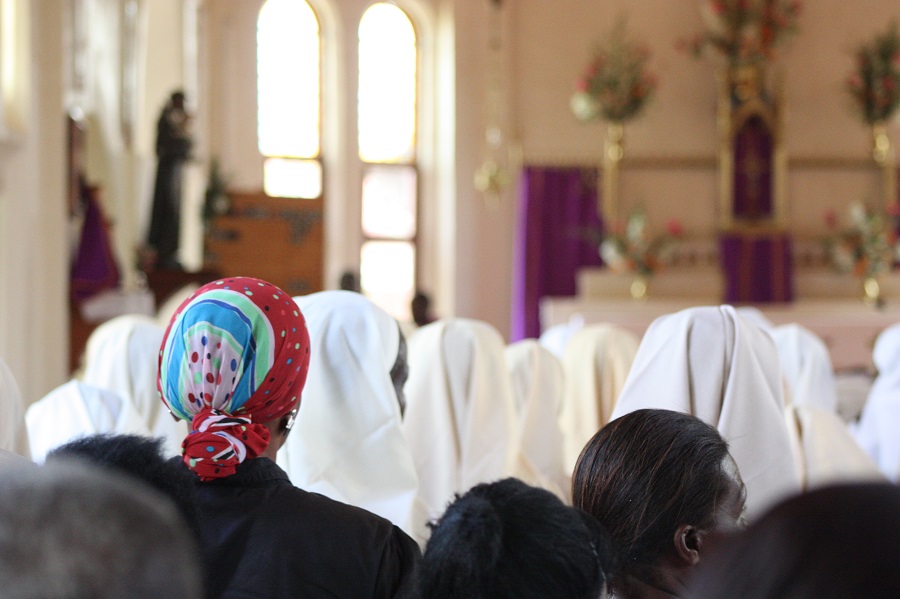 Nuns Uganda, Kenya, and Tanzania, as well as the general public of Nkokonjeru came to celebrate Sr. John Battista