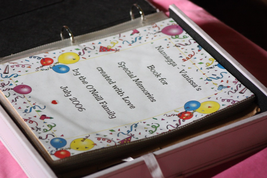 An photo album that Vicki put together to help Vanessa get to know her family through pictures