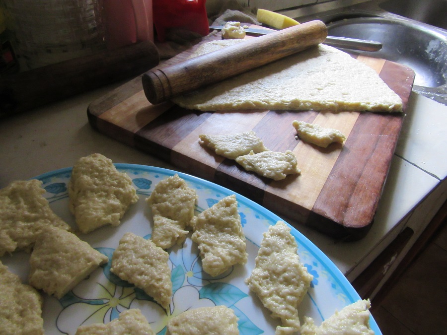 Rolling and cutting the dough