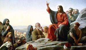 Jesus speaking to disciples