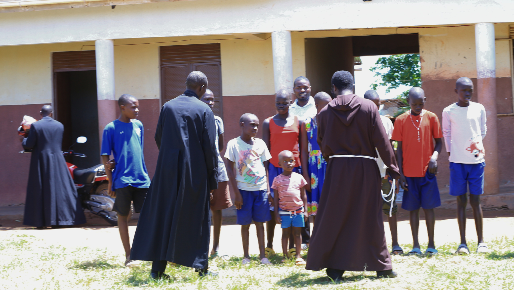 Friars with the youth