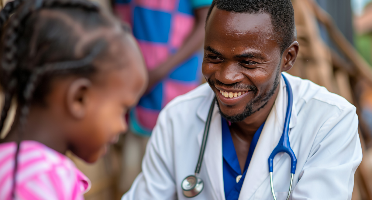 Child at medical camp