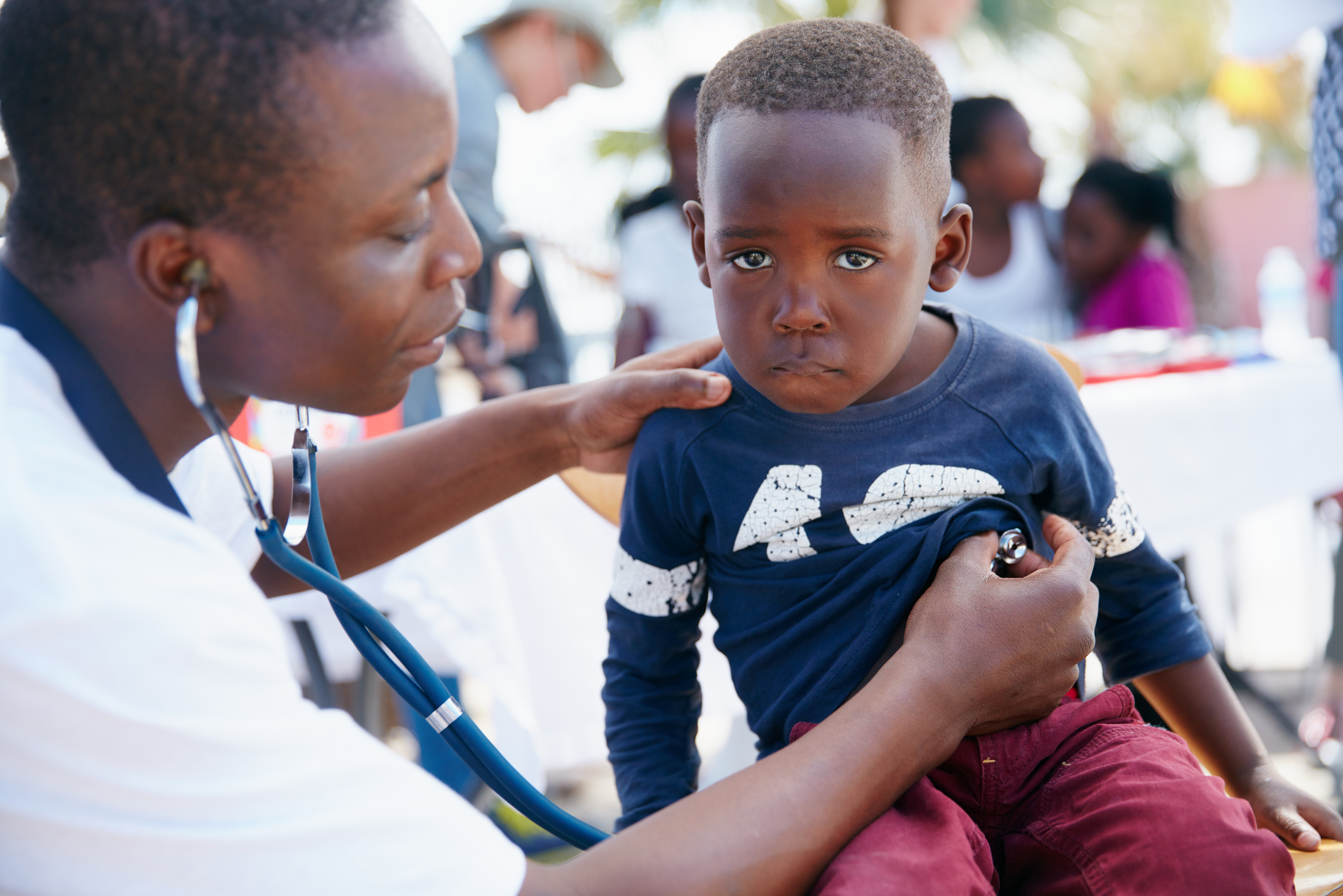 Child at medical camp