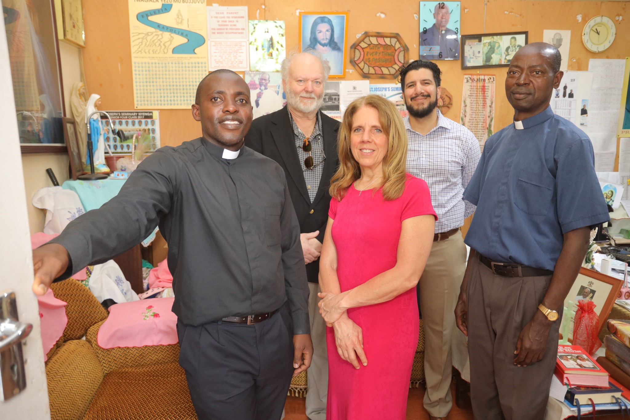 Chris with Clergy in Uganda
